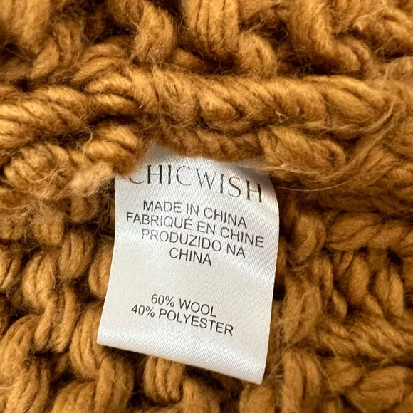 Chicwish Oversized Caramel Knit Sweater Cardigan - Picture 8 of 16